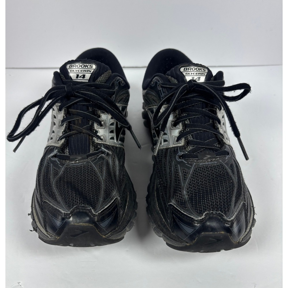 Brooks Glycerin 14 Mens Running Shoes Black Silver 1102361D002 Size‎ 8 Medium D